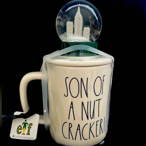 Elf mug with Snow Globe topper by Rae Dunn - Picture 2 of 2